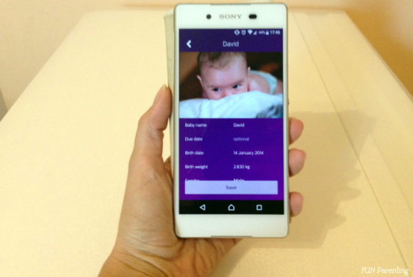 Aplicatie pe telefon pentru a urmari dezvoltarea bebelusului (P)